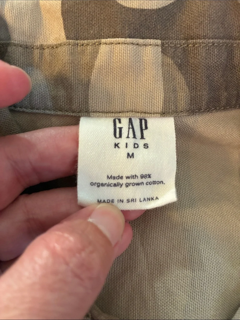Gap khaki camo shirt